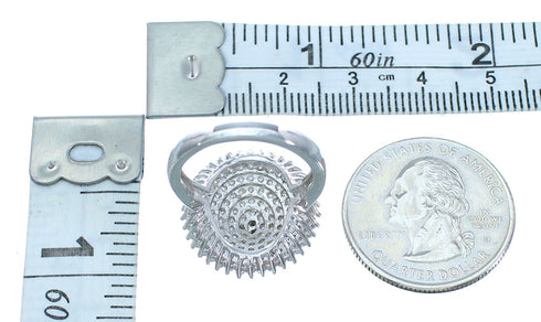 Genuine Sterling Silver Cubic Zirconia Ring Size 6-1/2 AS55003