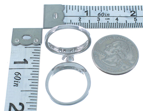 Cubic Zirconia Sterling Silver Wedding Ring Set Size 8-3/4 AS55178