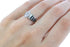 Black Jade Inlay And Sterling Silver Jewelry Ring Size 6-1/4 DS45176