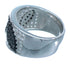 Sterling Silver White Black CZ Jewelry Ring Size 6-3/4 AS54935
