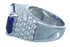 Cubic Zirconia And Tanzanite Sterling Silver Southwest Ring Size 6 AX71368