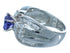 Cubic Zirconia And Tanzanite Sterling Silver Southwest Jewelry Ring Size 9 AX71384