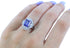 Silver Cubic Zirconia And Tanzanite Southwestern Ring Size 7 AX71395