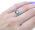 Amethyst And Blue Opal Inlay Sterling Silver Ring Size 6-3/4 DS49208