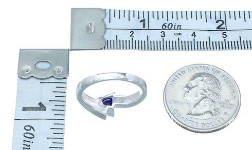 Southwestern Opal Amethyst Silver Ring Size 6-3/4 EX51933