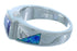 Silver Blue Opal Inlay And Tanzanite Ring Size 6-3/4 RS51268