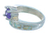 Southwest Opal Amethyst Sterling Silver Ring Size 6-3/4 EX51928