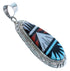 Zuni Authentic Sterling Silver Multicolor Pendant RX105492