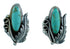 Turquoise Authentic Sterling Silver Scalloped Leaf Navajo Jewelry Ring Size 5-1/4 SX105872
