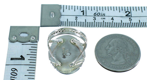 Navajo Sterling Silver And Coral Ring Size 7-1/2 JX127077