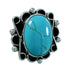 Genuine Sterling Silver Navajo Turquoise Jewelry Ring Size 5-3/4 RX106167