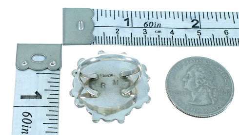 Genuine Sterling Silver Navajo Turquoise Jewelry Ring Size 5-3/4 RX106167