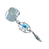 Navajo Dream Catcher Feather Genuine Sterling Silver Turquoise Ear Cuff SX106020