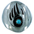 Native American Turquoise Authentic Sterling Silver Bear Paw Ring Size 9-3/4 SX105963