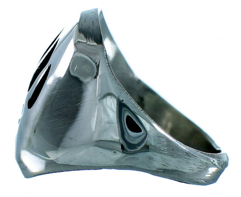 Authentic Sterling Silver Bear Paw Turquoise Native American Ring Size 9-3/4 SX105969