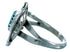 Sterling Silver And Turquoise Leaf Zuni Indian Ring Size 6-1/2 RX115453