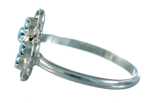 Zuni Turquoise Sterling Silver Jewelry Ring Size 6-3/4 SX106137