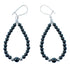 Hematite Sterling Silver Navajo Bead Hook Dangle Earrings RX106479