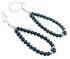 Hematite Sterling Silver Navajo Bead Hook Dangle Earrings RX106479