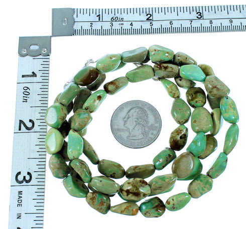 Genuine Sterling Silver Turquoise Bead Necklace SX106629