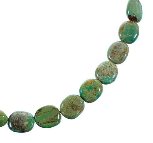 Sterling Silver Southwest Kingman Turquoise Bead Necklace SX106674