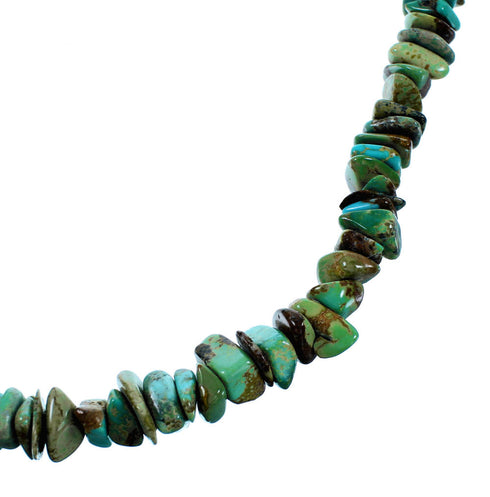 Southwestern Sterling Silver And Turquoise Jewelry Bead Necklace SX106690