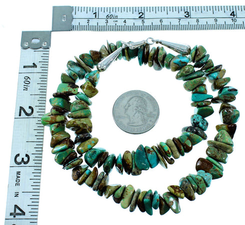 Southwestern Sterling Silver And Turquoise Jewelry Bead Necklace SX106690
