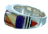 Turquoise Multicolor Sterling Silver Jewelry Ring Size 5-1/2 RS38567
