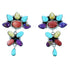 Southwestern Multicolor Genuine Sterling Silver Post Earrings BW62968