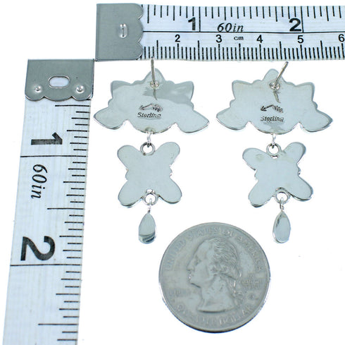 Southwestern Multicolor Genuine Sterling Silver Post Earrings BW62968