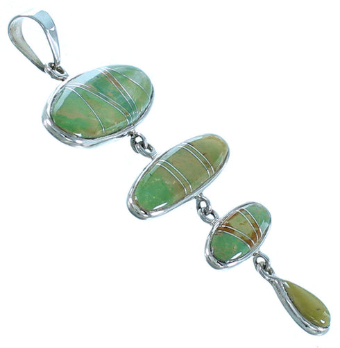 Turquoise Silver Southwestern Pendant PX23945