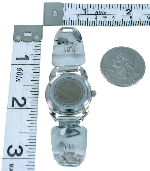 Multicolor Inlay Sterling Silver Southwest Eagle Watch FX24455