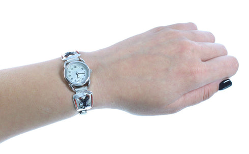Multicolor Sterling Silver Eagle Watch VX63987