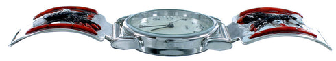 Silver Red Oyster Shell Multicolor Eagle Watch Jewelry NS38078