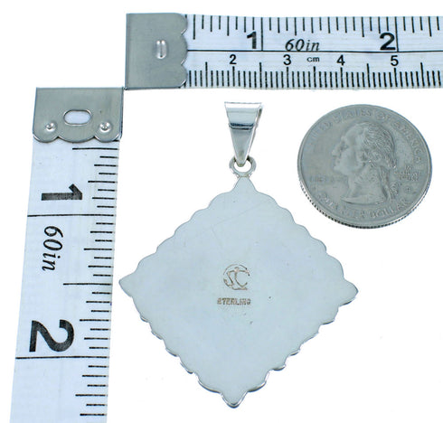 Turquoise Sterling Silver Southwest Pendant GS75174