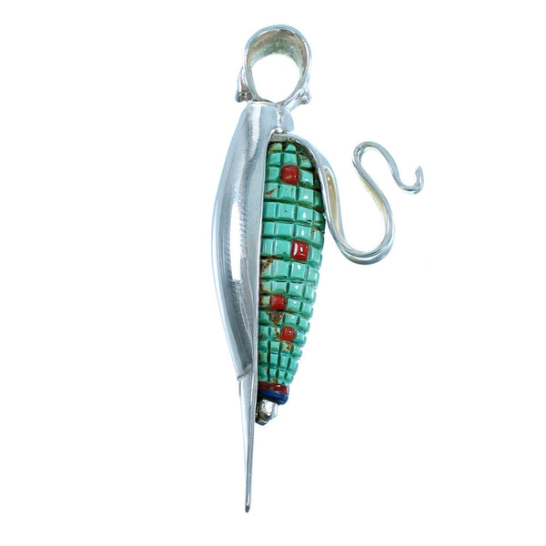 Turquoise Multicolor Corn Slide Pendant PS58648