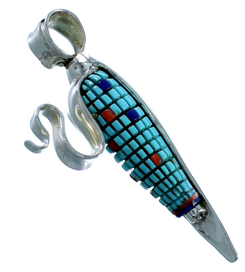 Multicolor Turquoise Corn Southwestern Pendant PS58649