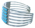 Turquoise Inlay And Sterling Silver Zuni Cuff Bracelet RX107144