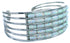 Sterling Silver Opal Inlay Zuni Indian Cuff Bracelet RX107145