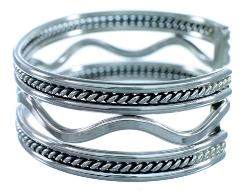 Navajo Indian Genuine Sterling Silver Cuff Bracelet RX107308