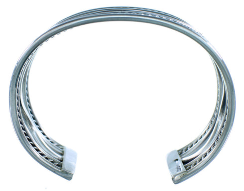 Navajo Indian Genuine Sterling Silver Cuff Bracelet RX107308