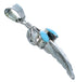 Navajo Turquoise And Sterling Silver Feather Pendant SX107337