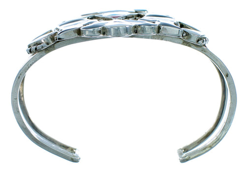 Sterling Silver Multicolor Zuni Thunderbird Cuff Bracelet SX107492