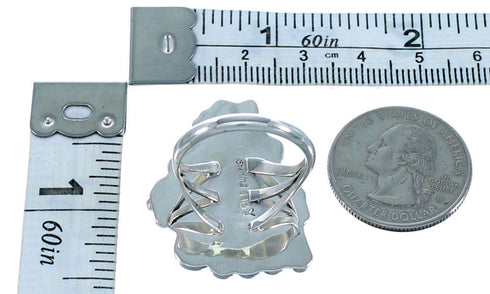 Navajo Indian Sterling Silver Leaf And Flower Jewelry Ring Size 6-1/2 RX108797