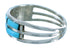 Genuine Sterling Silver Turquoise Inlay Zuni Ring Size 7-3/4 SX107704