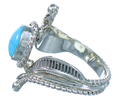 Sterling Silver Turquoise Native American Ring Size 7 SX107799