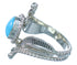 Sterling Silver Turquoise Native American Ring Size 7 SX107799