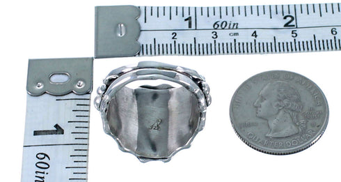 Sterling Silver Wolf American Indian Ring Size 14-3/4 RX115590