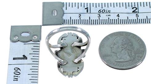 Navajo Oyster Shell Ray Jack Sterling Silver Ring Size 7-3/4 SX107885