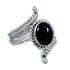 Native American Onyx Sterling Silver Ring Size 6-1/4 SX107914